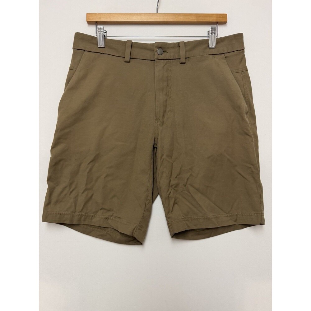 Lululemon Commission Shorts Mens 32 Brown 7" Inseam Stretch Golf Casual Outdoors